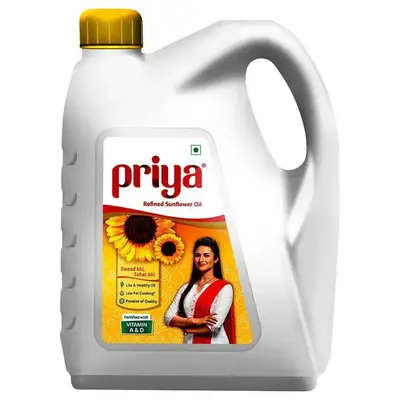 Priya Refined Sunflower Oil 5ltrs