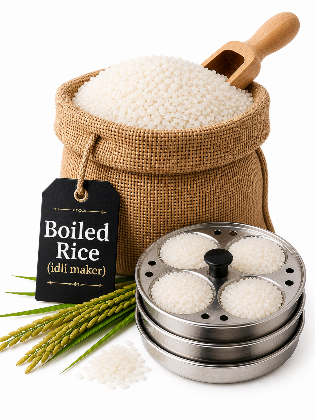 Boiled rice (idli maker)