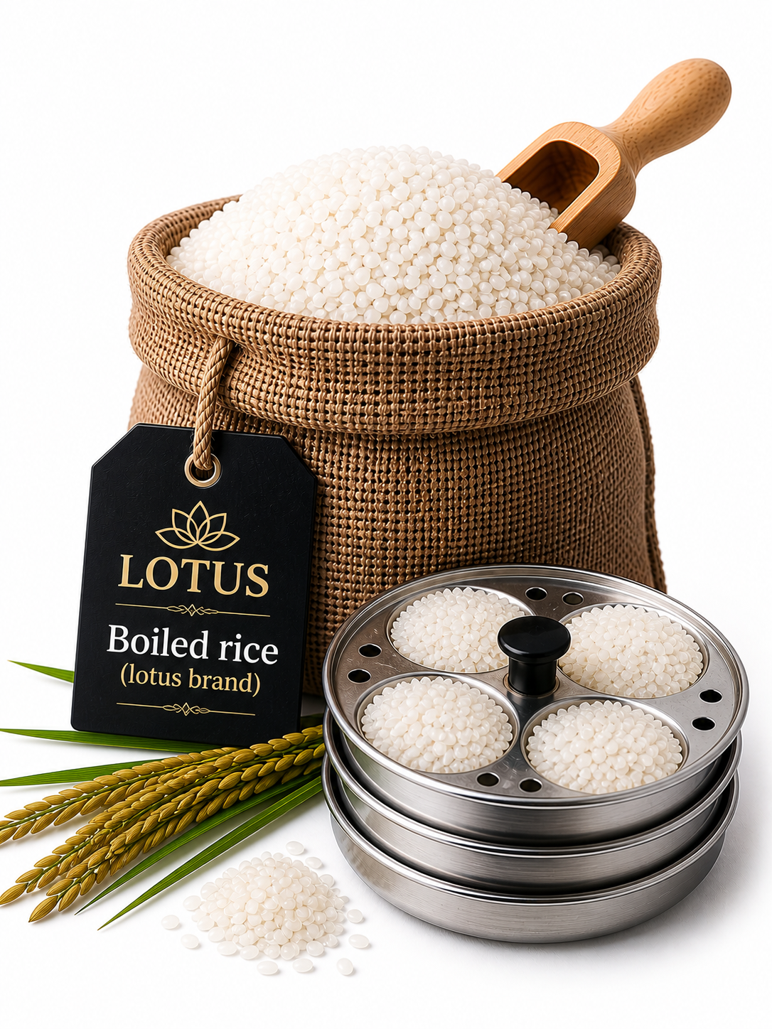 Boiled rice lotus brand
