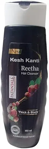 Patanjali Kesh Kanti Reetha Hair Cleanser – Thick & Black (180 ml)